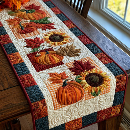 Pumpkin Porch Memories Quilted Table Runner NCU0PTT3268