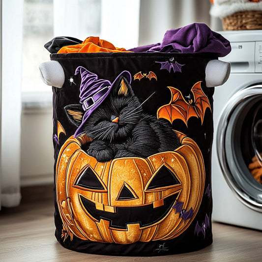Pumpkin Prowler Quilted Laundry Basket NCU0PVL520