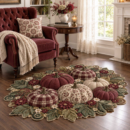 Pumpkin Season Custom Shape Area Rug NCU0NTD2151