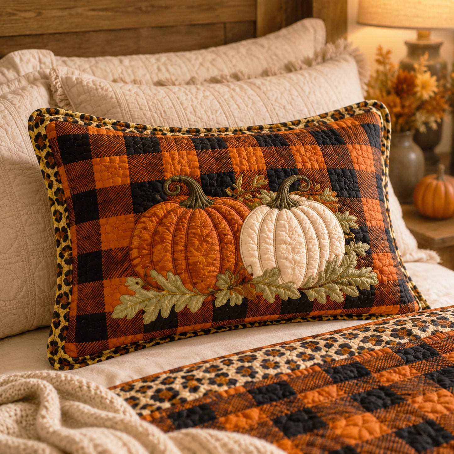 Pumpkin Season Quilted Bedding Pillow Case NCU0NTD2070