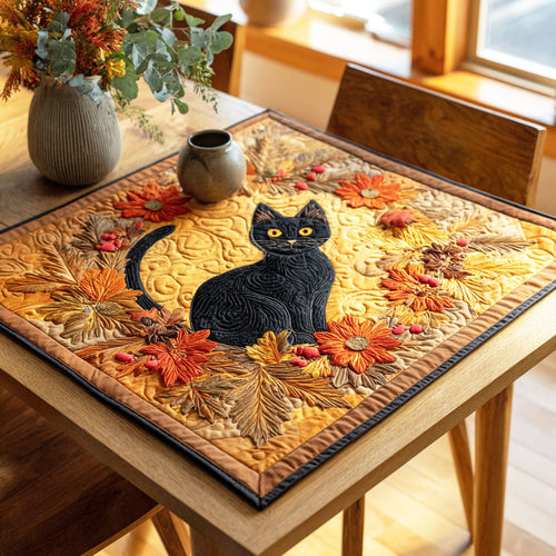 Pumpkin Shadow Quilted Table Topper NCU0NTD240