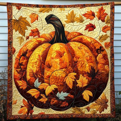 Pumpkin Spice Quilted Blanket NCU0NT1343