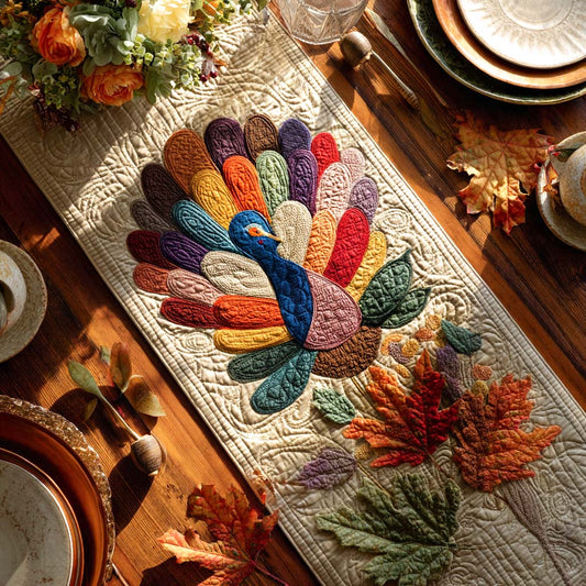 Pumpkin Spice Whimsy Quilted Table Runner NCU0PTT1483