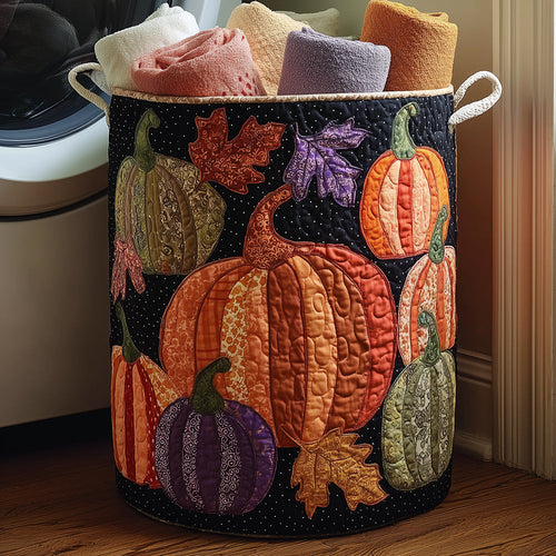 Pumpkin Story Quilted Laundry Basket NCU0TH3100