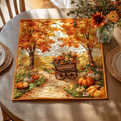 Pumpkin Valley Quilted Table Topper NCU0DDK786