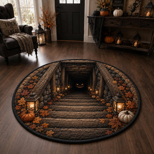 Pumpkin Well Quilted Round Mat NCU0DV2353