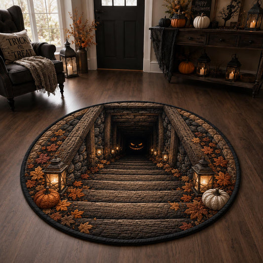 Pumpkin Well Quilted Round Mat NCU0DV2353