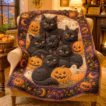 Pumpkin Whimsy Quilted Blanket NCU0NTD2047