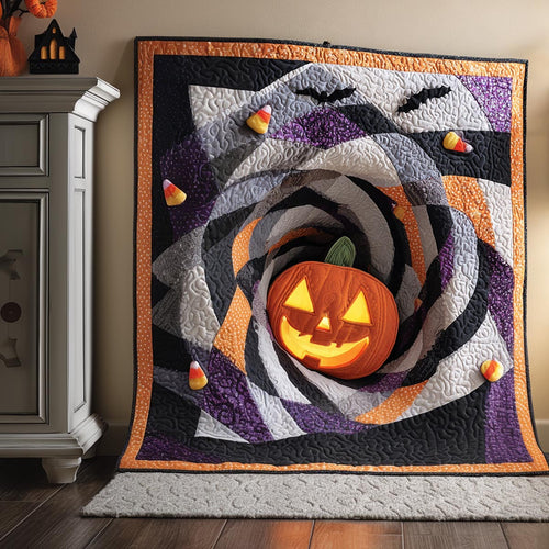 Pumpkin Whirl Art Quilt Hanging NCU0DV2235