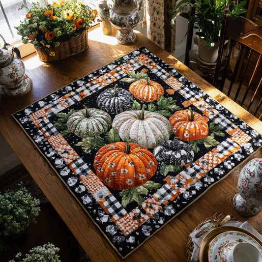 Pumpkin Whirl Quilted Table Topper NCU0PTT854