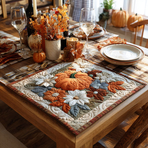 Pumpkin Whisper Quilted Table Topper NCU0NTV202