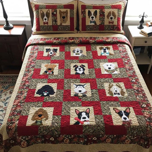 Pup Cozy 3-Piece Quilted Bedding Set NCU0NNT2684