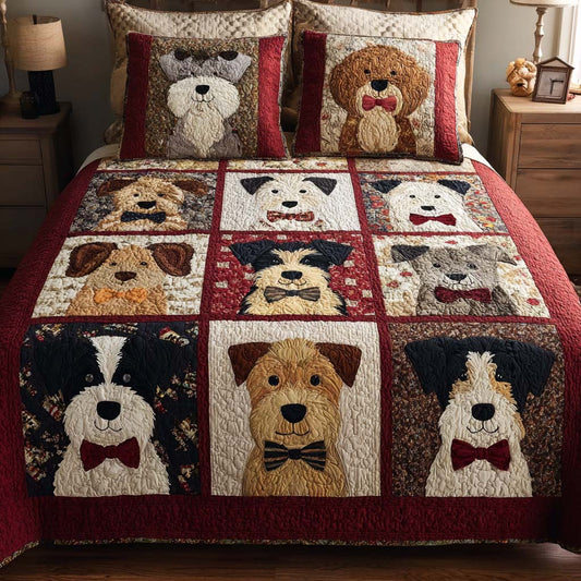 Pup Heart 3-Piece Quilted Bedding Set NCU0NNT2685