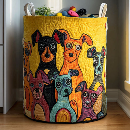 Pup Parade Quilted Laundry Basket NCU0PTT1433