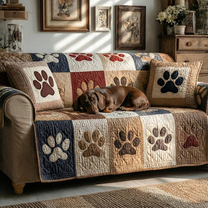 Puppy Haven Quilted Sofa Cover NCU0LDH366