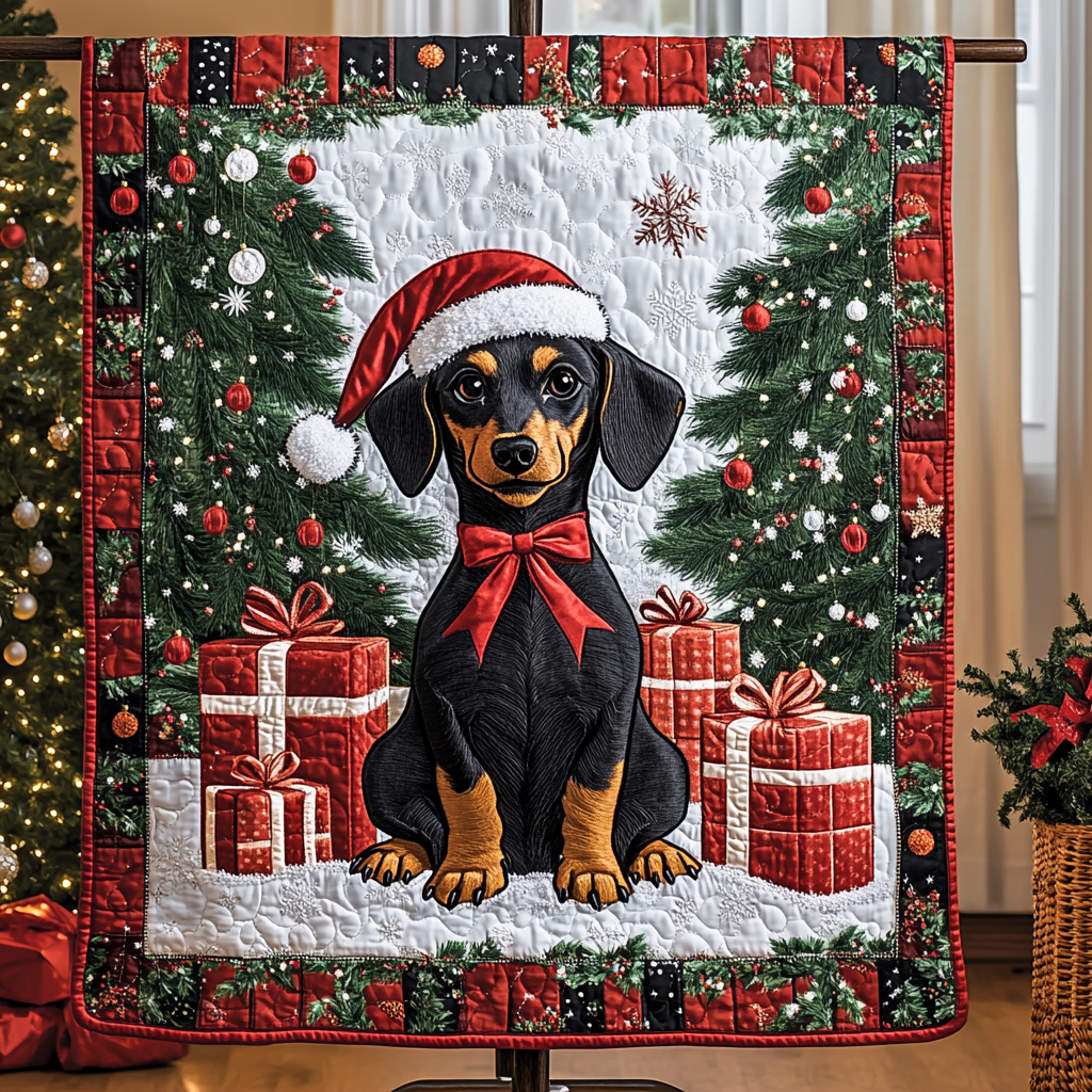 Puppy Noel Quilted Blanket NCU0VH530