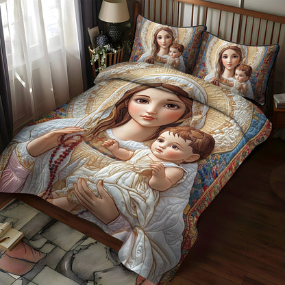 Pure Devotion 3-Piece Quilted Bedding Set NCU0NT1775