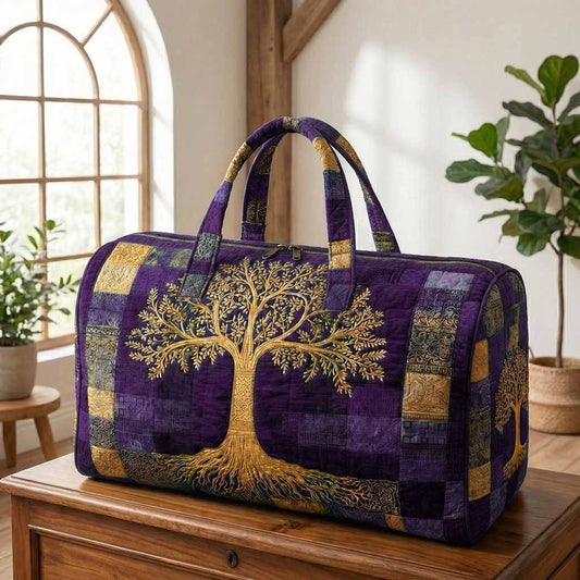 Purple Arbor Quilted Duffle Bag NCU0NXD1591