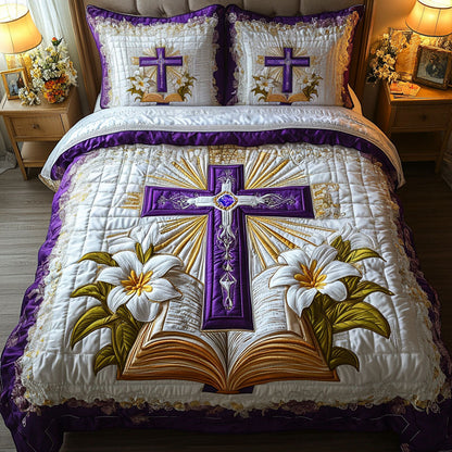 Purple Cross Embrace Duvet Cover Set NCU0NNT583