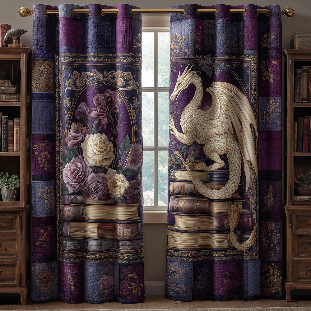 Purple Dragon Tales Quilted Curtains NCU0TH3819