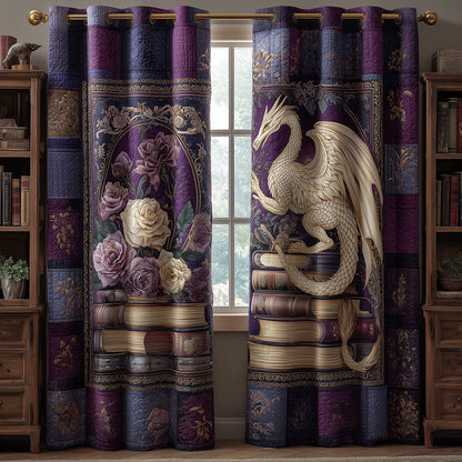 Purple Dragon Tales Quilted Curtains NCU0TH3819