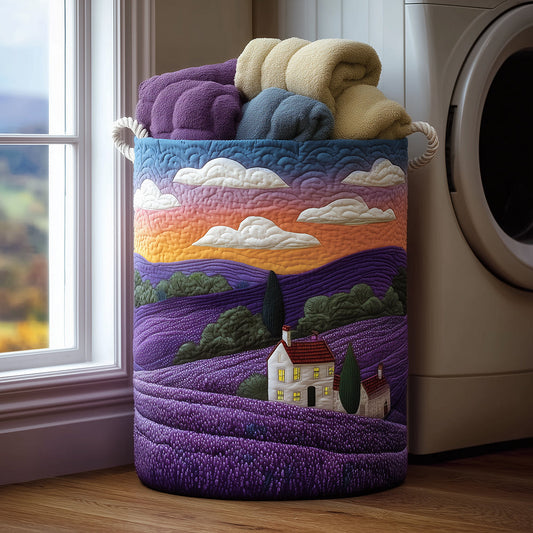 Purple Horizon Quilted Laundry Basket NCU0TH2963