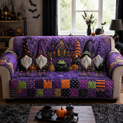 Purple Potion Gnomes Quilted Sofa Cover NCU0DV2407