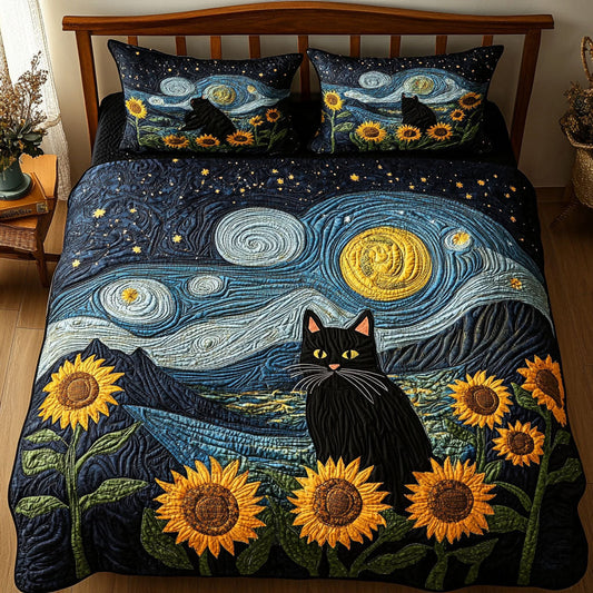 Purr Parade 3-Piece Quilted Bedding Set NCU0PTT1425