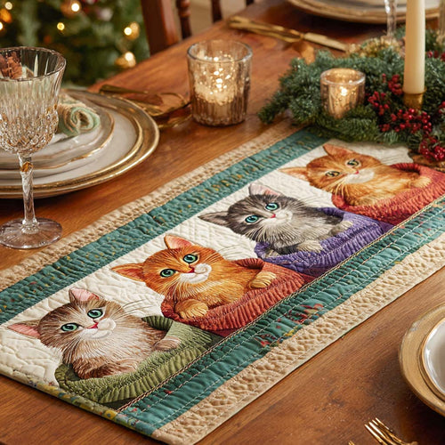 Purr Parade Quilted Table Runner NCU0NXD693