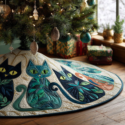 Purr Wonderland Christmas Quilted Tree Skirt NCU0DV1334