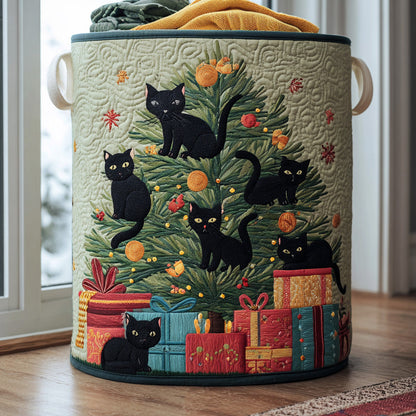 Purrfect Chaos Quilted Laundry Basket NCU0PVL702
