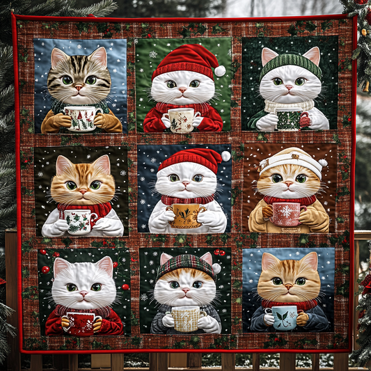 Purrfect Christmas Quilted Blanket NCU0TL1242