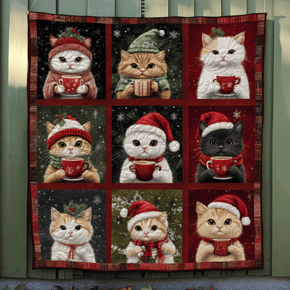 Purrfect Christmas Quilted Blanket NCU0TL1264