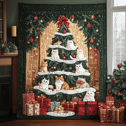 Purrfect Christmas Quilted Blanket NCU0TL1671