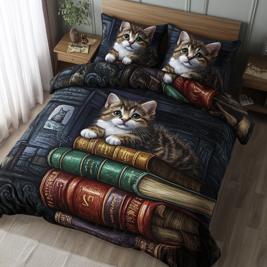 Purrfect Companions 3-Piece Quilted Bedding Set NCU0DDK035