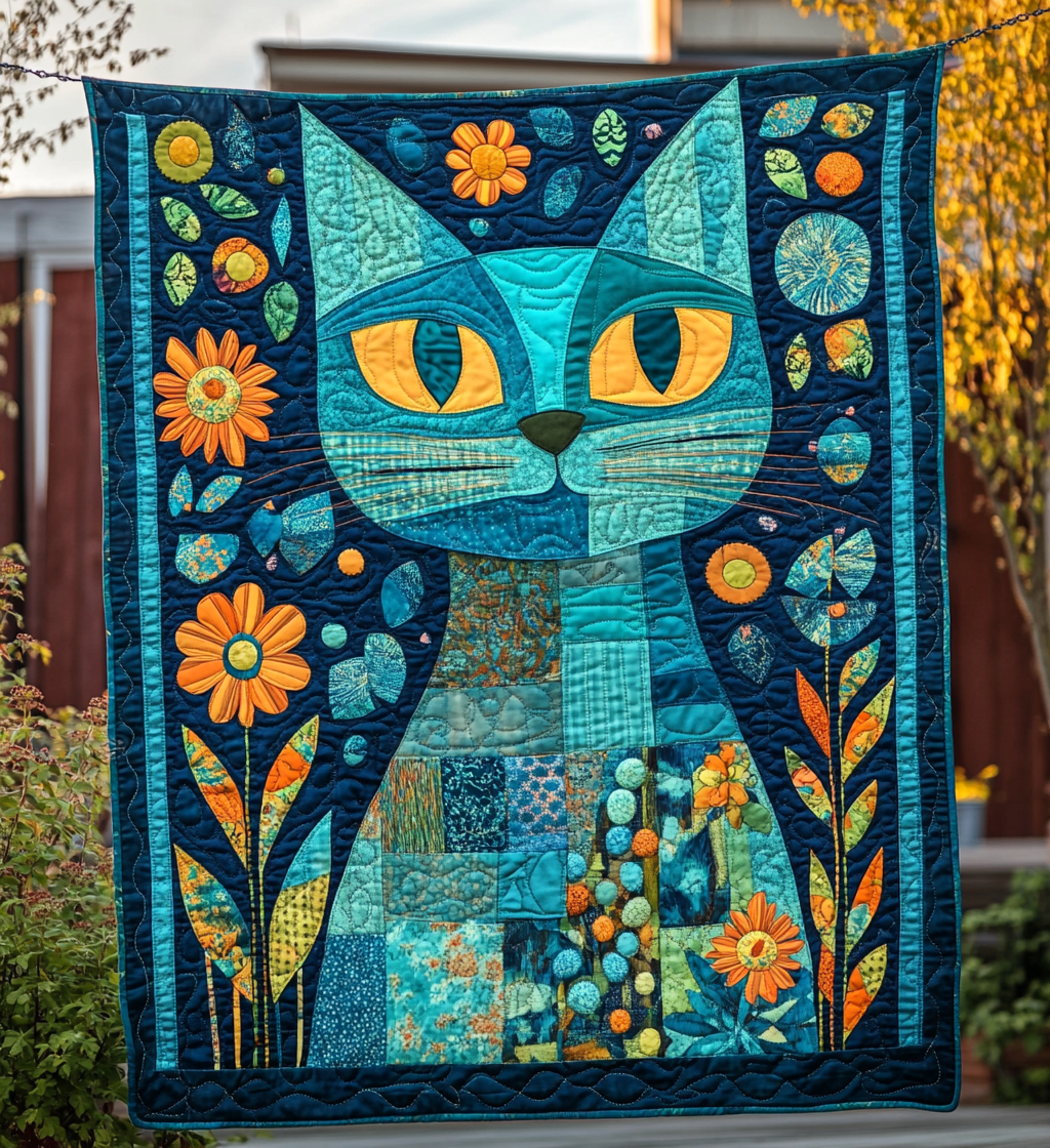 Purrfect Harmony Quilted Blanket NCU0DV759