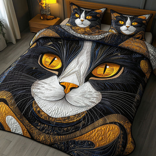Purrfect Palette 3-Piece Quilted Bedding Set NCU0NNT599