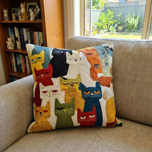 Purrfect Patch Quilted Pillow Case NCU0PTT2978