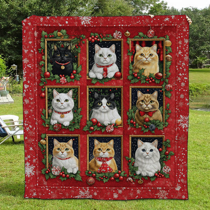 Purrfectly Cozy Cats Quilted Blanket NCU0TL1680