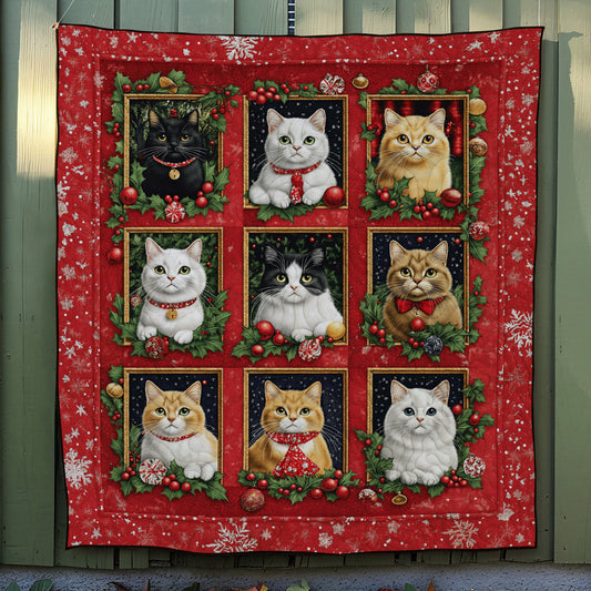 Purrfectly Cozy Cats Quilted Blanket NCU0TL1680