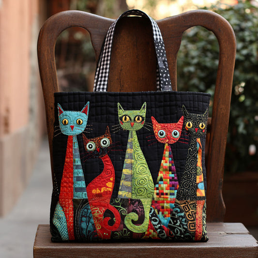 Purrfectly Cozy Quilted Tote Bag NCU0PTT1770