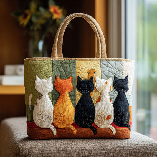 Purrfectly Quirky Quilted Tote Bag NCU0PTT1844