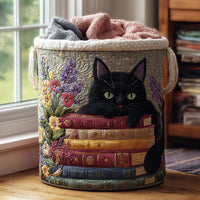 Purring Pages Quilted Laundry Basket NCU0PVL564