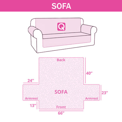 Crimson Covenant Quilted Sofa Cover NCU0NXD1572