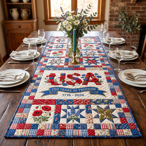 Quarter Millennium Quilted Table Runner NCU0HNH1063