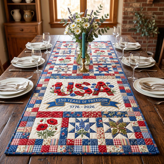 Quarter Millennium Quilted Table Runner NCU0HNH1063