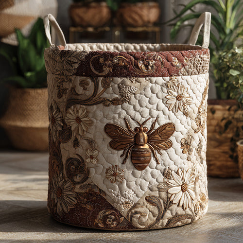 Queen Bee Quilted Laundry Basket NCU0DV1007
