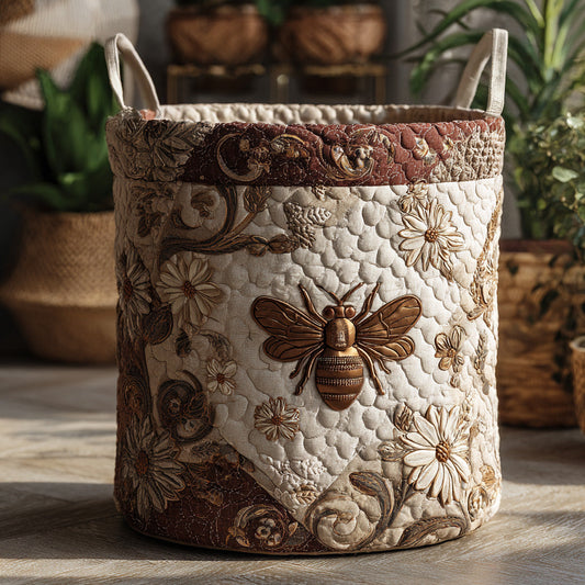 Queen Bee Quilted Laundry Basket NCU0DV1007