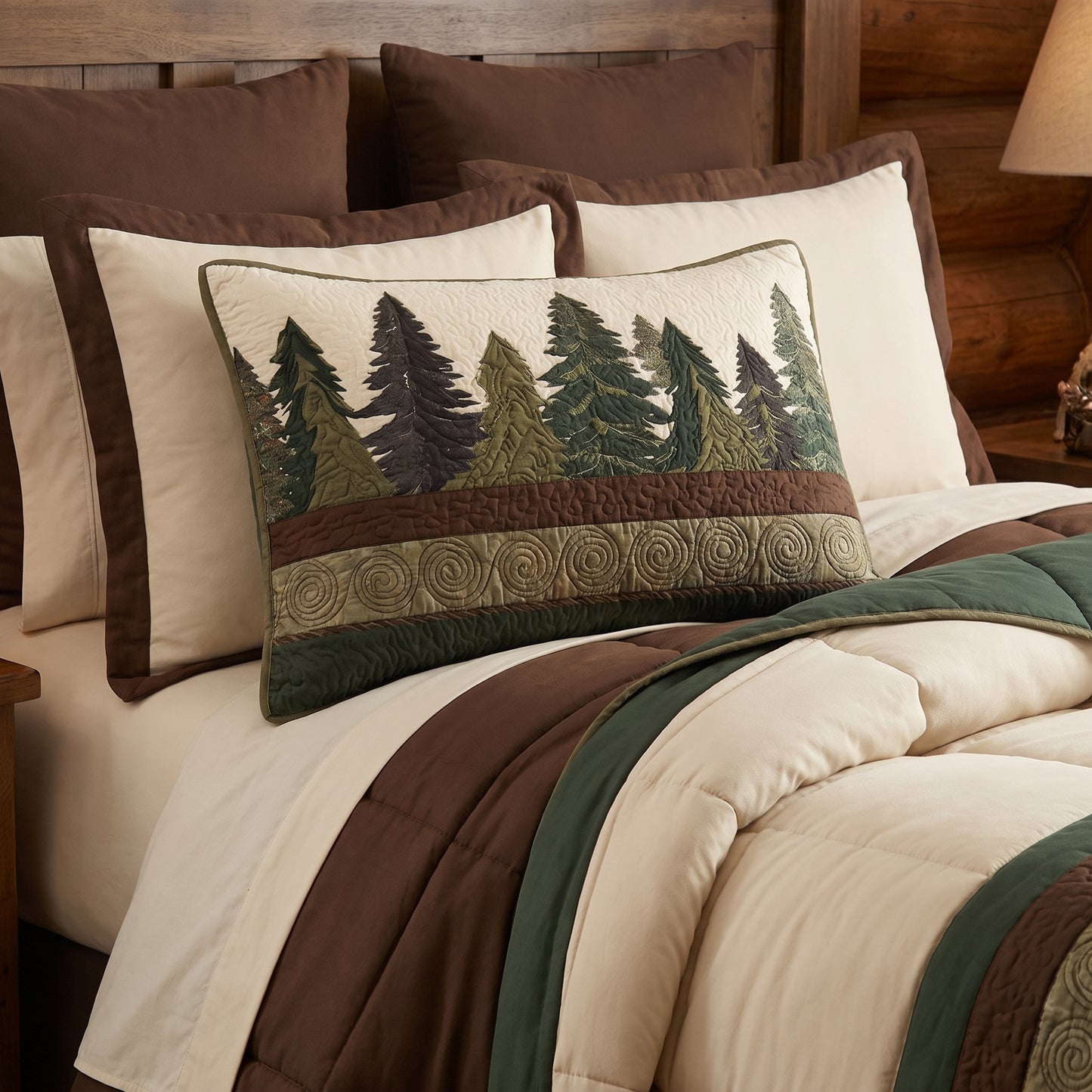 Quiet Forest Quilted Bedding Pillow Case NCU0DV1440