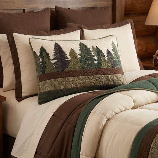 Quiet Forest Quilted Bedding Pillow Case NCU0DV1440